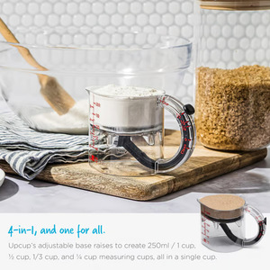 Taza Medidora 4 en 1 de Nuevo Diseño, Ajustable, con Base Sellada, Fácil de Limpiar, Multifuncional para Cocinar y Hornear - Product Image 6