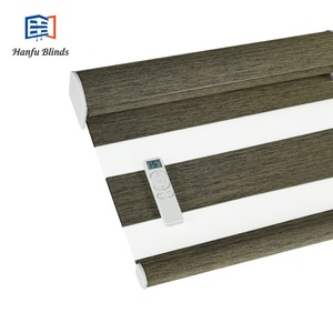 Persiana Enrollable Motorizada con Cubierta Curva, Precio Accesible, Persianas <span class=keywords><strong>Enrollables</strong></span> Zebra para Ventanas de Oficina, Persianas Zebra de Doble Capa - Product Image 2