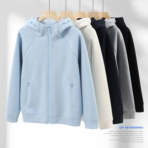 Sudadera con Capucha y Cremallera Unisex, Gruesa, de Color Sólido, Antipilling, para Otoño e Invierno - Product Image 3