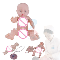 Entrenamiento de habilidades de enfermería Modelo de bebé recién nacido a término completo Niño Modelo de enseñanza médica 50cm Muñecas Reborn Bebé recién nacido de silicona