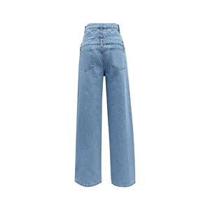 Pantalones Anchos Rectos de Cintura Doble para Mujer, Estilo Europeo Americano, Otoño-Invierno, Novedad - Product Image 4