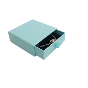 Luxury Green <b>Small</b> Custom logo Printing Packaging Storage Packing Necklace Ring Cardboard Jewelry <b>Drawer</b> Box - Product Image 6