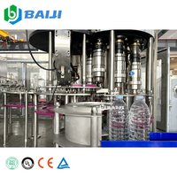 Projet clé en main de machine automatique de lavage, de remplissage et de bouchage de bouteilles d'eau minérale