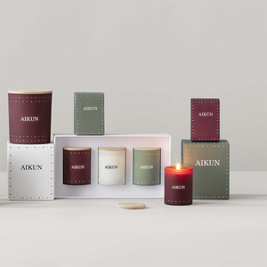 Juego de Velas Aromáticas AIKUN de Lujo con Etiqueta Personalizada en Frasco de Cera de Soya para Decoración del Hogar, Relajación, Spa y Aromaterapia - Product Image 4