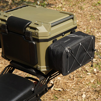 Nouveaux produits boîte de queue de bagage de moto universelle en aluminium 45L avec serrure de sécurité boîte de queue de coffre de moto étanche