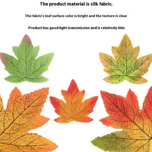 Feuilles d'érable artificielles en soie pour décoration d'Halloween, idéales pour la photographie et les accessoires, vente en gros transfrontalière pour Amazon - Product Image 5