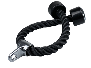 Corde de Trice d'entraînement en nylon dans la fixation du câble d'entraînement Poignées en caoutchouc pour accessoires d'équipement de poignée de gymnastique - Product Image 2