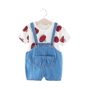 Amazon <span class=keywords><strong>Aliexpress</strong></span> Venta caliente gruesa camisa vaqueros <span class=keywords><strong>en</strong></span> general para los niños pantalones vaqueros verano niño <span class=keywords><strong>ropa</strong></span> conjuntos - Product Image 1
