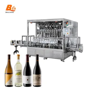 BG מפעל מחיר אוטומטי קטן בקנה מידה ענבים וודקה אלכוהול לבן יין זכוכית בקבוק נוזל מילוי מכונת ייצור קו