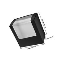 Cajas de Papel Kraft Negras Cuadradas Ligeras con Ventana para Gorras de Béisbol, Actividades al Aire Libre, Organizador de Almacenamiento Elegante y Minimalista