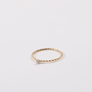 Minimalist Jewelry Stainless Steel <b>Thin</b> Finger <b>Ring</b> Gold Plated Diamond Charm Hoop <b>Ring</b> - Product Image 4