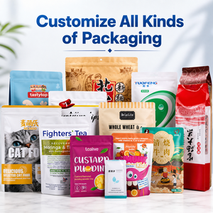 Fabrika Fiyatlı Özel Baskılı Turuncu Gıda Sınıfı Kilitli Doypack Paketleme Poşeti Atıştırmalıklar Toz Kuru Gıda Ayakta Duran Poşet - Product Image 3