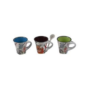 Tasse à café en porcelaine <span class=keywords><strong>italienne</strong></span> personnalisable avec cuillère Souvenir parfait pour la visite de la ville et les amateurs de café Cadeaux personnalisés - Product Image 1
