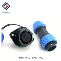 Connecteur de câble circulaire étanche WEIPU Type SP17 mâle/femelle 500V 10A 5A IP68, fiches aviation filetées, plaqué or