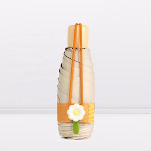 Новый Дизайн Компактный Пятикратный Зонт Портативный прочный стальной каркас водостойкий UPF 50 + солнцезащитный карман мини-зонт - Product Image 1