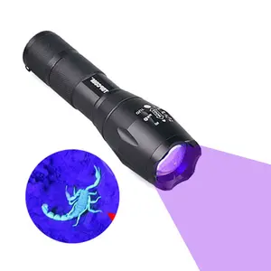 RTS torcia a LED portatile a raggi ultravioletti 3W 365nm torcia a raggi ultravioletti a luce nera torcia UV impermeabile ricaricabile