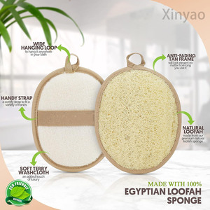 Logo personalizzato <span class=keywords><strong>naturale</strong></span> luffa esfoliante corpo Scrubber <span class=keywords><strong>doccia</strong></span> luffah Pad spugna <span class=keywords><strong>doccia</strong></span> per il viso e il corpo per le donne e gli uomini - Product Image 2