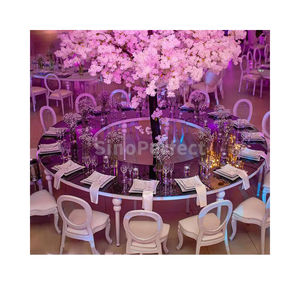 Fournisseur chinois de tables rondes en acier inoxydable de forme circulaire concentrique pour les meubles de mariage - Product Image 1