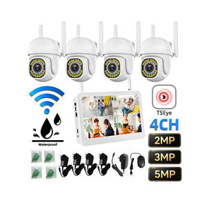 Système de surveillance CCTV sans fil WiFi TSEye 2MP 3MP 5MP 4CH avec moniteur LCD, caméra de sécurité extérieure, étanche pour la maison - Product Image 1
