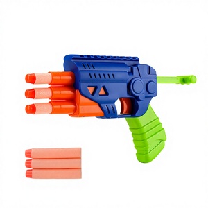 Pistolet lanceur de balles souples multi-barils WANNA FUN, 3 fléchettes en mousse incluses, jouet de pistolet à balles souples pour enfants, sûr pour les jeux en plein air - Product Image 1