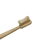 CoralClean Mr. Bambou Huile de ricin Poils Brosse à dents en bambou Manche en bois Brosse à dents Bambu