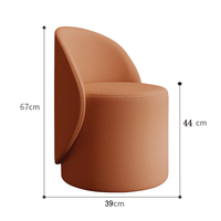 Chaise de maquillage portable et écologique pour chambre à coucher, tabouret de coiffeuse en cuir, pivotant, en bois massif, style européen moderne pour hôtel