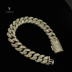 Collana Tennis in Argento 925 Stile Hip-Hop con Moissanite, Catena Cubana alla Moda - Product Image 2