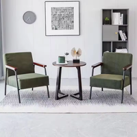Fauteuil de canapé simple en bois en tissu nordique pour hôtel