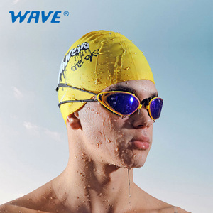 Wave Competition Goggles <b>Large</b> <b>Frame</b> Anti-Fog Waterproof Silicone Swimming Diving - Product Image 2
