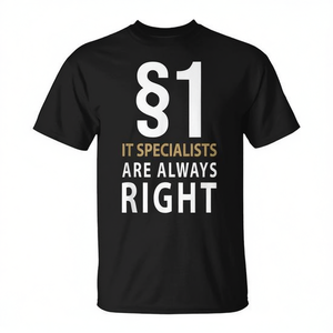 Camiseta It Specialist Nerd Sección 1 Siempre Right Negra Unisex Talla Adulto S M L XL XXL - Product Image 2