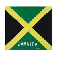 Bandana en coton doux coupe-vent à séchage rapide, motif drapeaux Cuba, Jamaïque, Haïti, Saint-Vincent – Foulard carré de haute qualité, cache-cou – Vente en gros