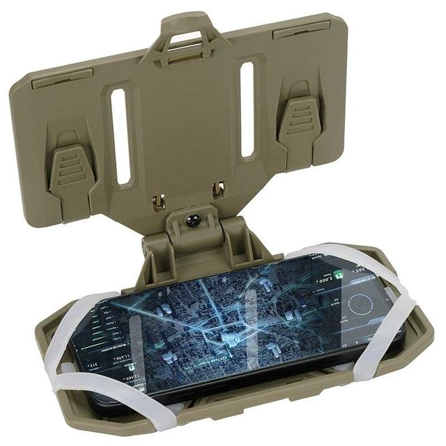 Tactical Navigation Board MOLLE Mounted Mobile Phone Board Carrier Tactical Vest Universal Folding Mobile Phone Stand
