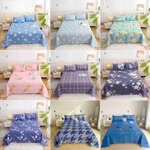 Best Selling New Frosted <strong>Single</strong> and Double Student Dormitory Bed Sheets ultra Fine Fiber Bed Set Printed Flat <strong>Bedsheet</strong> - Product Image 2