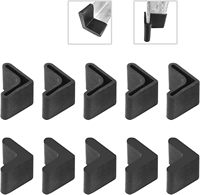 Kuliwei Embouts en caoutchouc carrés anti-bruit et antidérapants pour pieds de meubles, protection pour pieds de chaise et de table en métal