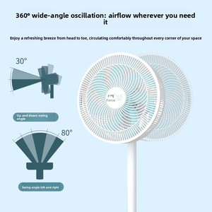 Ventilateur de circulation d'air haut de gamme avec télécommande, moteur DC sans balais à 7 pales, silencieux, double usage (sol et bureau) pour la maison - Product Image 2