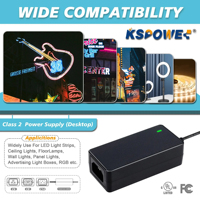 Adaptateur secteur ZHENHUAN 10W-72W 5V 9V 12V 15V 19V 24V 36V 1A 1.5A 2A 2.5A 3A 4A 5A 6A PC enfichable de bureau certifié RoHS