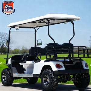 Voiturette <span class=keywords><strong>de</strong></span> <span class=keywords><strong>golf</strong></span> électrique 4 places avec moteur 5KW et batterie au lithium pour station balnéaire, véhicule utilitaire tout-terrain surélevé - Product Image 2