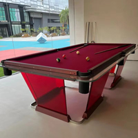 Table de billard de 7 pieds en verre personnalisable en usine avec verre trempé et pieds de table en verre transparent de qualité tournoi