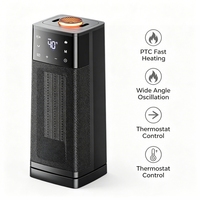Chauffage électrique portable en céramique PTC avec télécommande, température constante réglable, humidification et protection contre la surchauffe