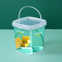 Conteneur en plastique PP en gros de l'usine de conception avec couvercle pour beurre de cacahuète, soupe, sauce, crème glacée, sucre, seau en plastique