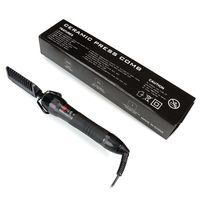 Lisseur et peigne chauffant multifonction électrique 500 degrés pour cheveux raides et bouclés, personnalisable avec logo de marque privée, pour usage professionnel en salon
