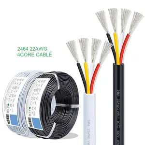 Rollo de Cable de cobre estañado trenzado de alta calidad OFC, 2464, 22AWG, 4 núcleos