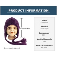 Chapeau d'hiver tricoté en laine pour enfants, vente en gros, en feutre, pour petites filles, bonnet à rabat, mignon