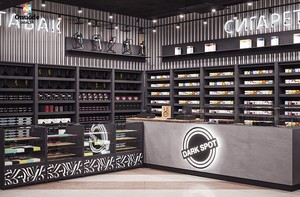 Diseño de Tienda de Tabaco Industrial Ecológico Personalizado, Vitrinas de Vidrio, Sistema de Estanterías Abiertas, Iluminación LED, Comercio Minorista de Lujo - Product Image 3