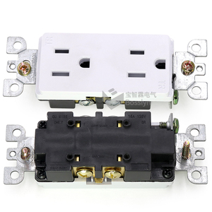 UL 2極3線式15A 125V装飾用コンセント（壁プレート付き、耐タンパー性、住宅用） - Product Image 2