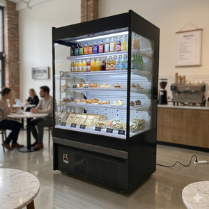 Vitrina Refrigerada con Cortina <span class=keywords><strong>de</strong></span> Aire, Luz LED, Logotipo Personalizado, Color Personalizado, Ventilador Oculto, Enfriamiento por Aire, Cortina Superior Extraíble, para Restaurante - Product Image 6