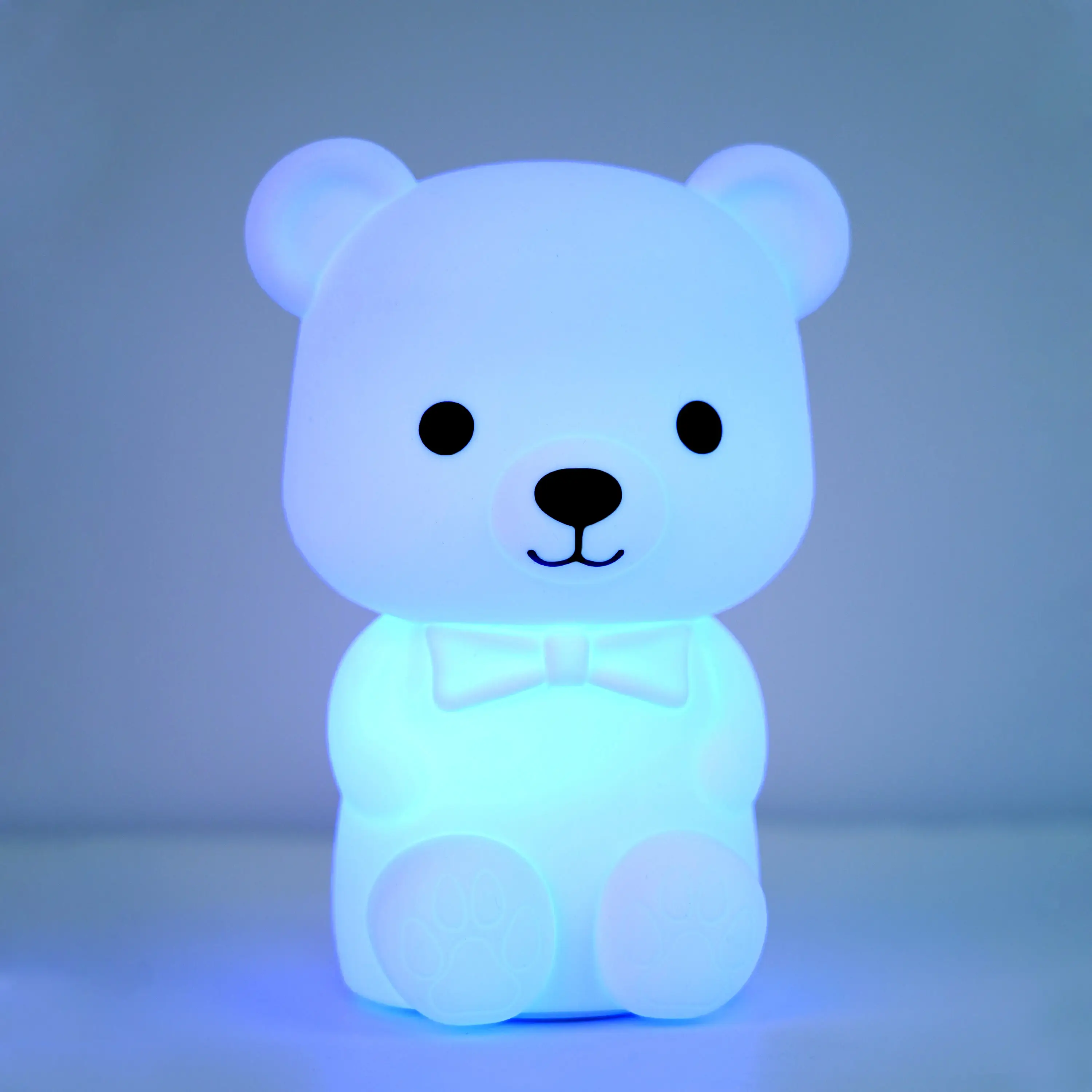 Özel hediye Usb şarj aleti şarj edilebilir renk değiştiren Led gece lambası yumuşak su geçirmez silikon gece lambası zaman çocuk