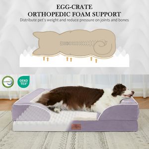 Cama Ortopédica para Perros Grandes - Espuma de Soporte, Funda Extraíble y Lavable, Base Antideslizante Resistente al Agua, Colores Personalizables - Product Image 2