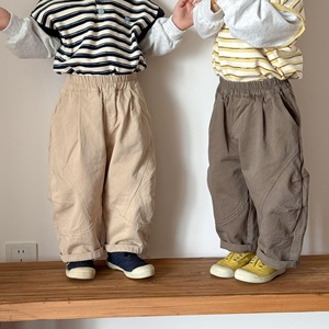 <span class=keywords><strong>Pantalon</strong></span> décontracté coréen pour enfants, en pur coton, coupe ample, taille élastique incurvée, pour garçons et filles, long, automne-printemps 2026, nouveauté - Product Image 5