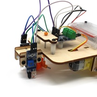 Robot jouet voiture OKYN251010-1, suivi de ligne, jouet en bois STEM, science et ingénierie, kit de robotique pour enfants d'âge scolaire